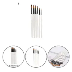Portable 6Pcs/Set Useful Artists Beginners Paint Brush Nylon Drawing Brush Set Strong Water Absorption   for Students