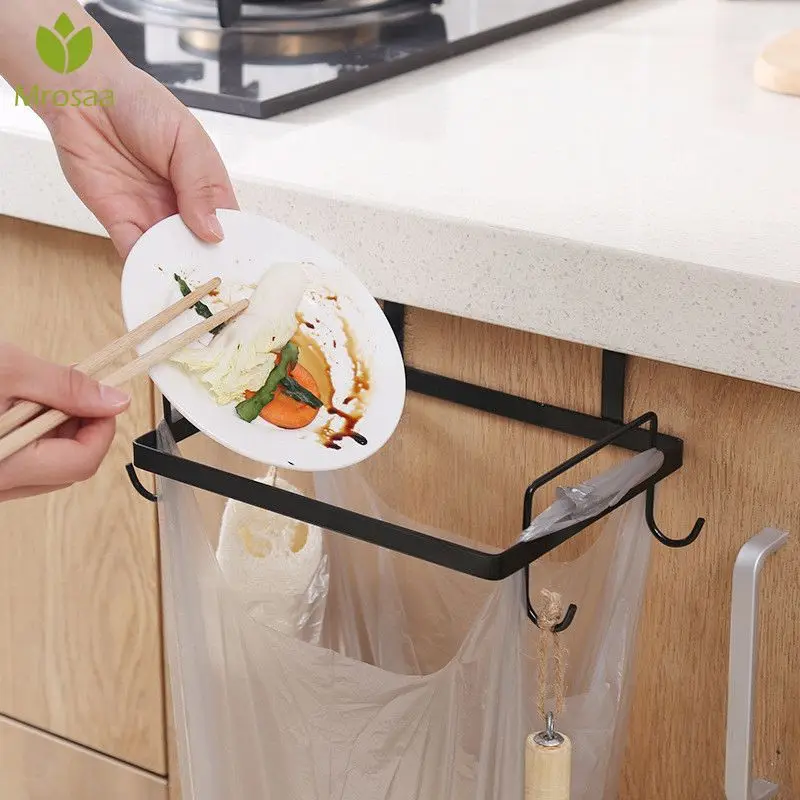 soporte para bolsas de basura puerta trasera 1 unidad #K Yeaser Soporte para bolsas de basura portátil para colgar en la cocina armario de cocina 