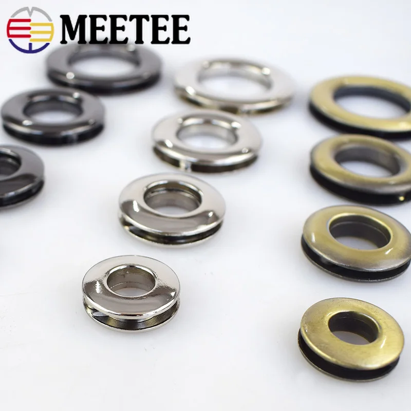 Металлические круглые D образные кольца Meetee 4 шт. отверстие винт для сумки ремня