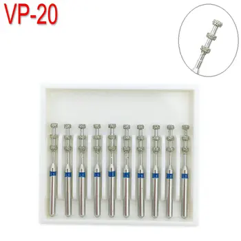 

10pcs Dental FG 1.6mm Diamond Burs High Speed Drills for Polishing Smoothing Teeth Polishers VP-20