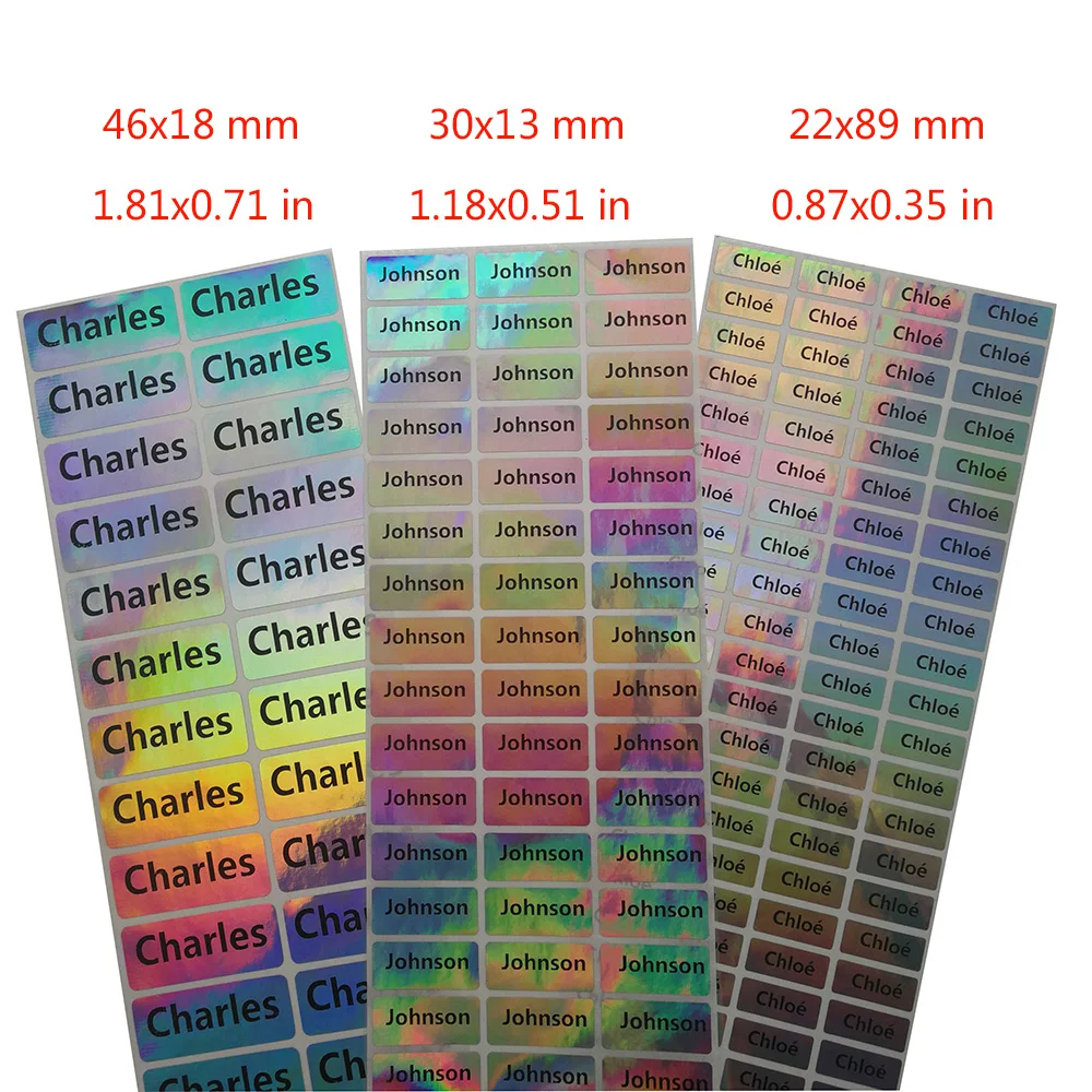 

Children Personalized Name Stickers Students Multi Color Labels Personal Belongings Tag Customized Adhensive Name Stickers