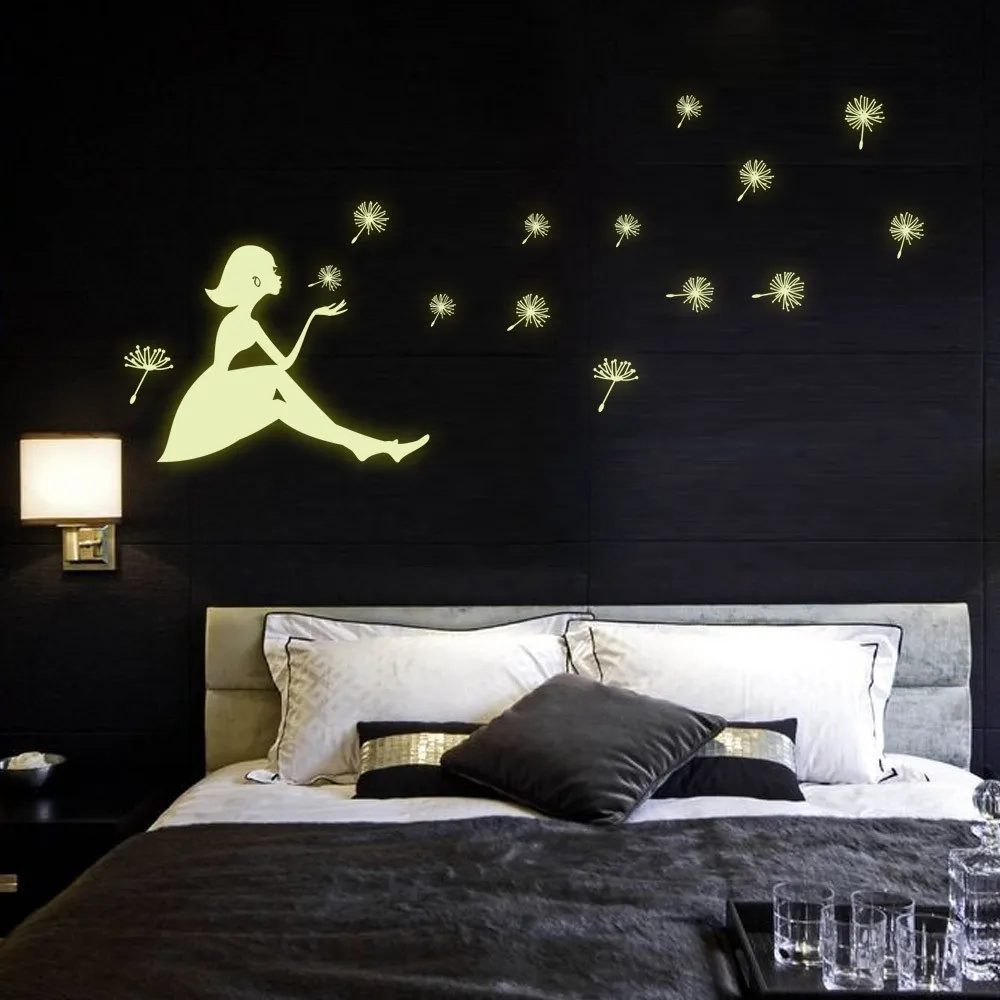 

Wall Stickers Girl Luminous Stickers Living Room Bedroom Decoration High Quality Wall Stickers Kids Room Decorations