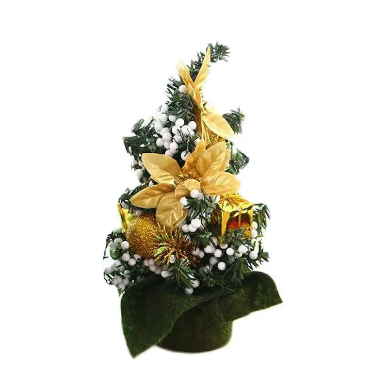 Маленькая Рождественская елка искусственное растение бонсай цветы настольные украшения для рождества вечерние украшения для дома
