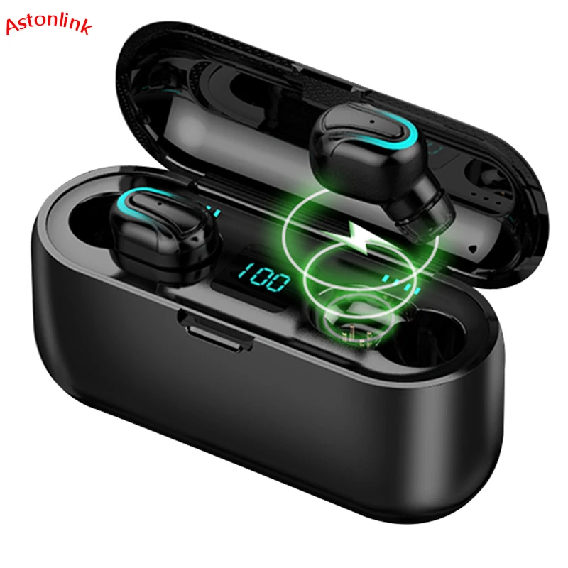 

True Wireless Bluetooth TWS Earphones Stereo In-Ear Control Button Waterproof Earphone Handsfree Common Headphone Sports Earbuds