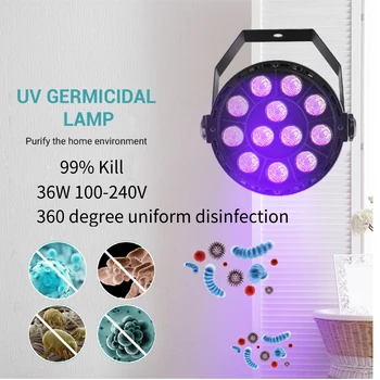 

LED 36W Disinfection UV Lamp Home Ultraviolet Sterilization Germicidal Bacterial Disinfect Sterilizer Lights Home 253nm