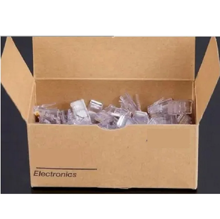 

Computer Accessories Batch Kraftpaper Package RJ45 Unshielded Category 5E Crystal Head 8P8C Network Cable Connector