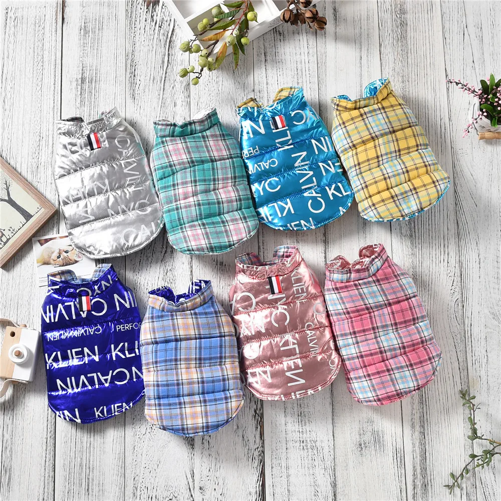 

Double Side Wear Dog Pet Clothes, Warm Dog Clothing for Big, Medium and Small Dogs, Warm vest Coat, Warm Dog Costume in Winter