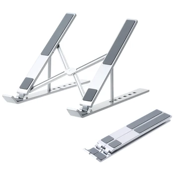

Adjustable 6-Level Laptop Stand Height Computer Holder Bracket Portable Foldable Bendable Non-slip Ultra-thin Notebook Holders