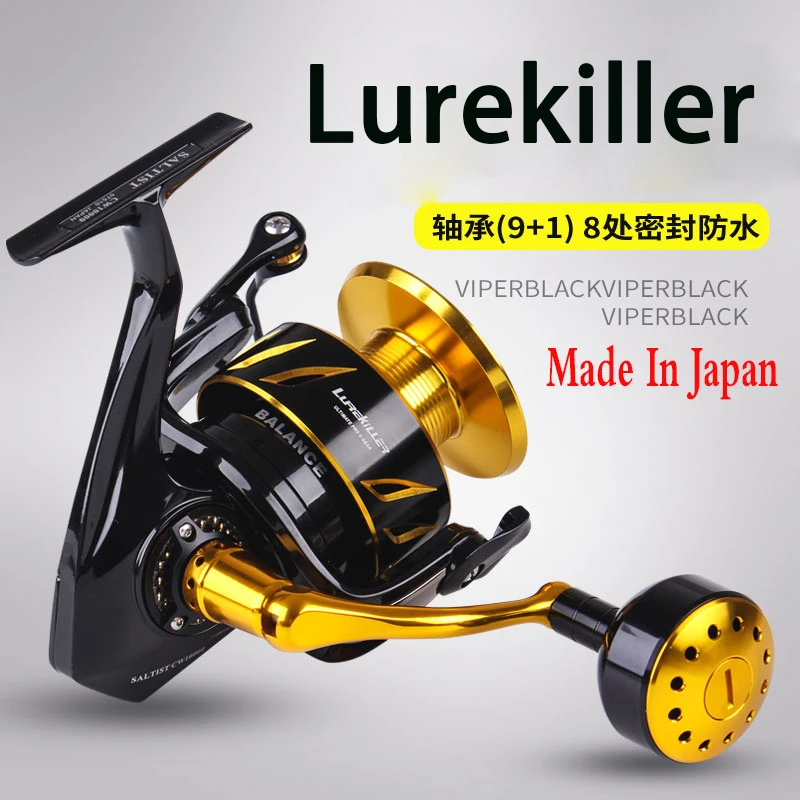 Online Accesorios para carrete de pesca giratorio, pesca marina, Lurekiller Saltist CW3000 CW10000 10BB carrete de pescar de aleación 35kgs drag power