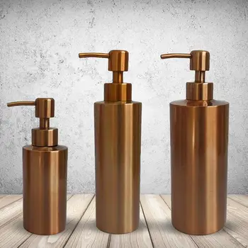 

Stainless Steel Soap Pump Bottle Dispenser Bathroom Shower Gel Lotion Case