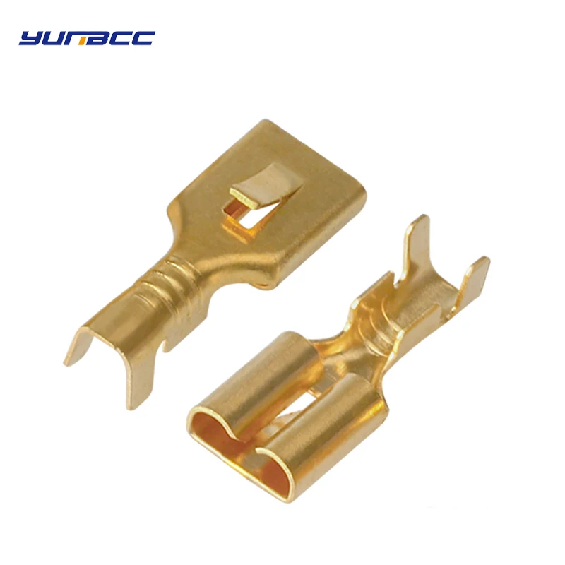 

50 Pcs 6.3MM Flat Barbed Plug Spring Connector Car Relay Terminal Battery Car DJ623-E6.3B