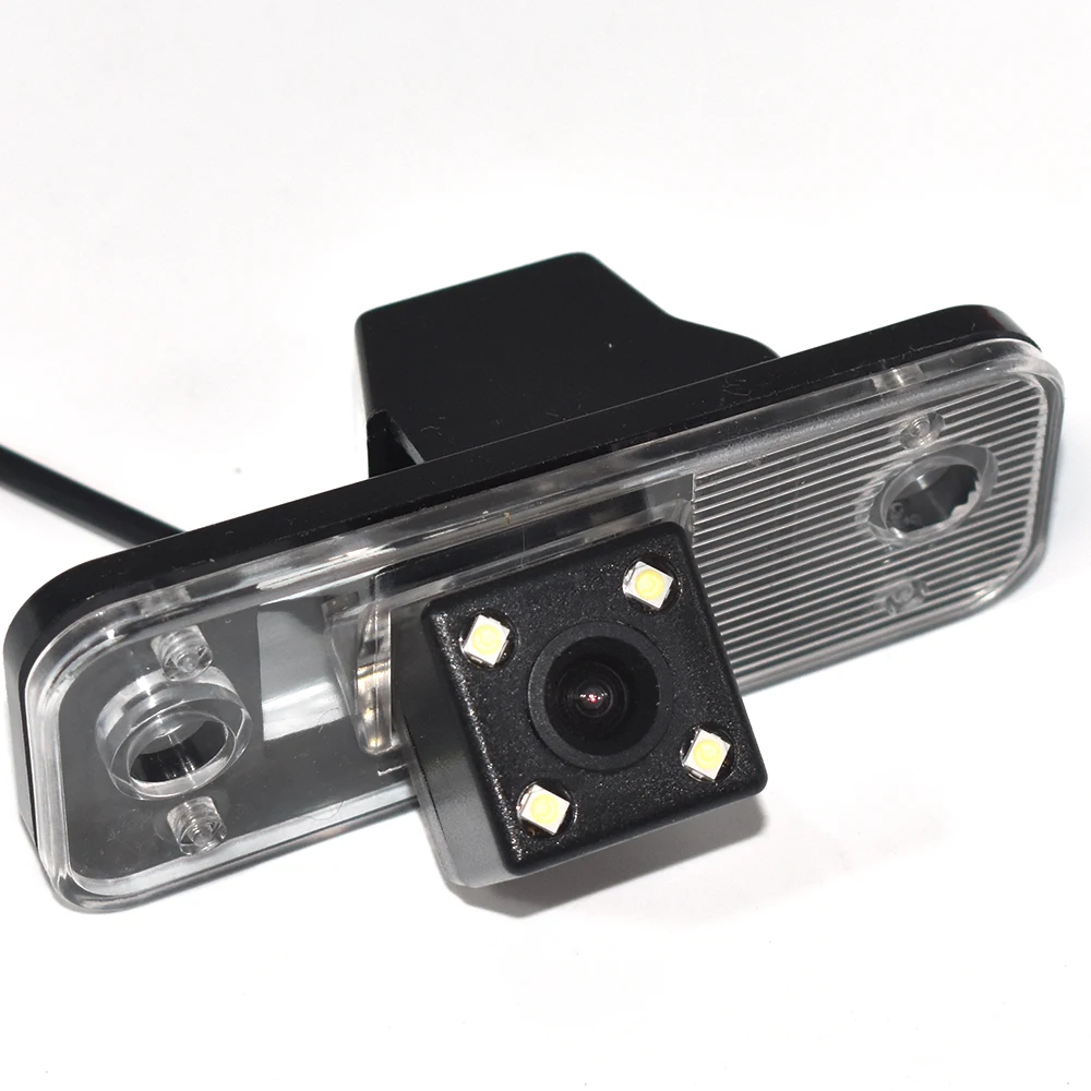 4-LED ZJCGO HD CCD Автомобильная камера заднего вида для парковки ночного видения Водонепроницаемая камера для hyundai Grandeur SantaFe Azera TG HG CM - Название цвета: 4-LED