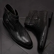 Мужские ботинки martin в британском стиле; Модные ботильоны с острым носком; мотоциклетные ботинки в стиле панк; zapatillas hombre