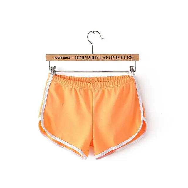 Orange Женские шорты, летние, полосатые, спортивные, короткие, для девушек, для бега, фитнеса, бега, одежда для бега, хлопковые, повседневные, домашние, пижамные шорты, удобные AB - Цвет: Orange
