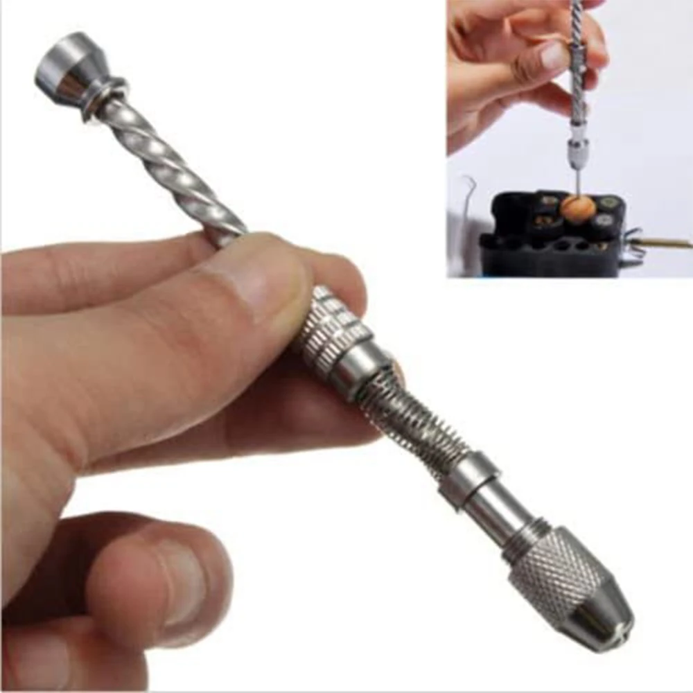 Micro Semi-automatic Hand Twist Drill Hobby Craft Jewelry Wood Mini Hand Drill 