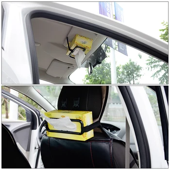 

Universal Car Sun Visor Chair Back Tissue Box Car Hanging Tissue Box Holder Car Accessories Auto Products