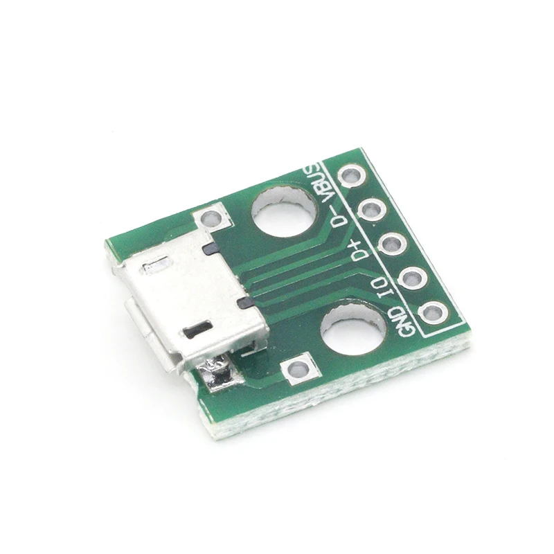 10Pcs MICRO USB to DIP Adapter 5Pin Female Connector PCB Converter Board/_sh.jAXB