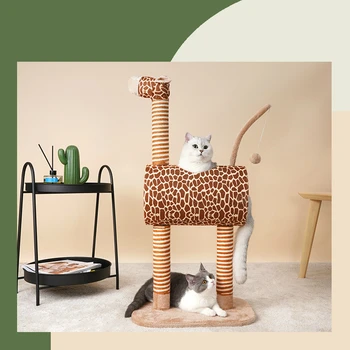 

Giraffe Cat Tree House Climbing Rack Cat Nest Universal Four Seasons Cat Grasping Board Cat Scratcher Toy For Cat Scratch Post
