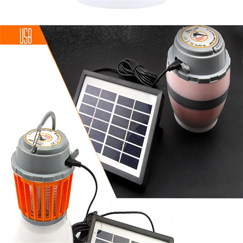 Mosquito LED Night Electric Charging Fly Drive Away Trap Night Light Solar Powered Mosquito Killer Lamp Bug Zapper Nightlight