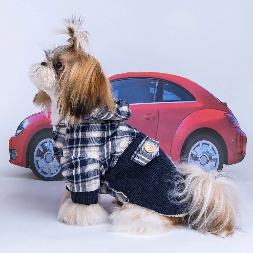 Рубашка для собак и кошек, ветрозащитный Теплый жилет, зимняя одежда, жилет, куртка, свитер, одежда, платье для собак, модный Британский Стиль# R15