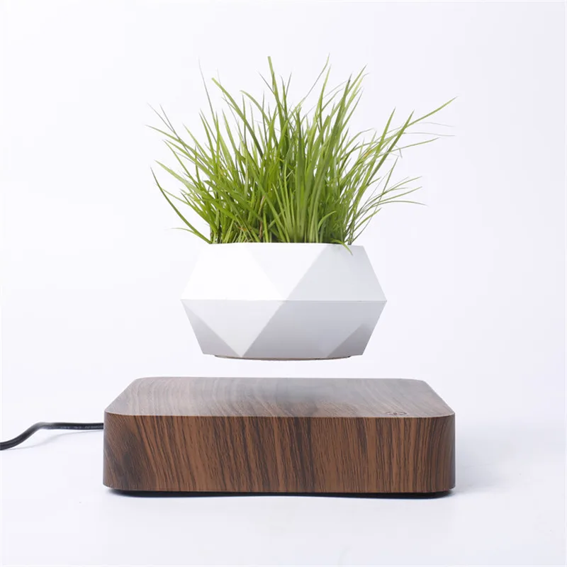 

Magnetic suspension flower pot Levitating Air Bonsai Pot plant pot succulent pot patio decoration Desktop Flower/Green Plant