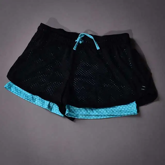 Blue Новые спортивные шорты для женщин, одежда для фитнеса, летние спортивные шорты для йоги, эластичные шорты - Цвет: Blue