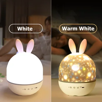 

Children Bedroom Star Night Lamp 360-Degree Rotation Projection Night Light Bedside Table Lamp for Kids Baby Room