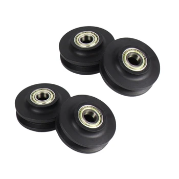 

4PCS Wheel Rail Sliding Gate Roller Hardware Sliding Wardrobe Door Roller Wheels for Shower Cabins