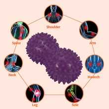 Арахисовая форма Массажный мяч, фитнес, спорт, тренировка, тело, стресс, ПВХ, ножная Шипованная мышца, массажный шарик, рука, Шипованный шар д...(China)
