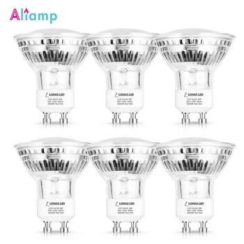 

GU10 LED Light Bubls Track Lighting 40W Halogen Equivalent Daylight White 6000K 4W Spotlight Lamp for Pedant Fixtures 6Pack