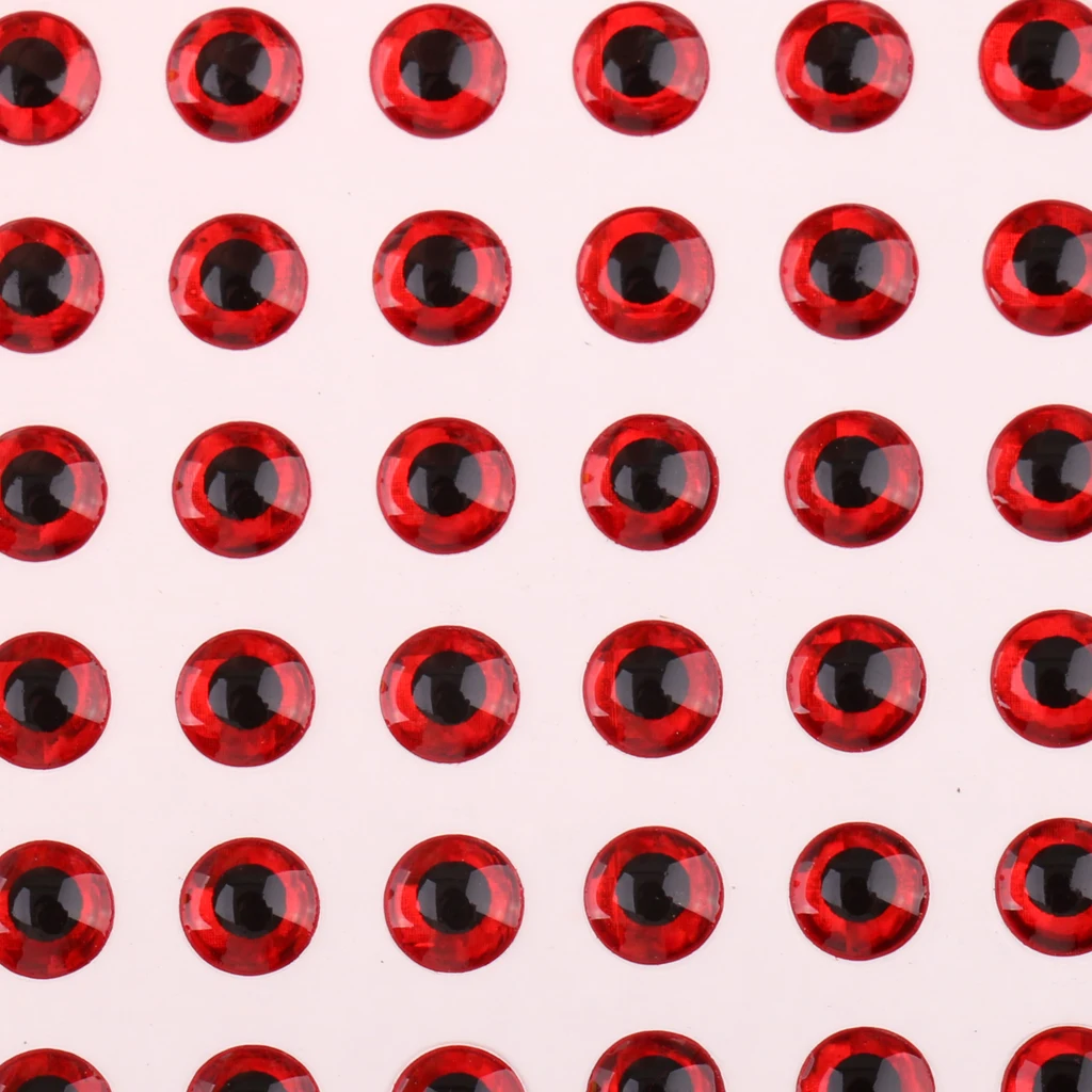100PCS/Sheet 3D Holographic Fishing Lures Eyes DIY Round Pupil Eyes for Fishing Bait/Fly Tying/Fishing Lures for Fishing Lovers
