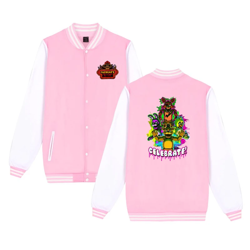 baseball jacket 1 Коллекция года, одежда для малышей «пять ночей с Фредди» бейсбольные куртки для маленьких девочек и мальчиков, пальто Детская верхняя одежда, весенне-осенний Детский свитер - Цвет: baseball jacket 1