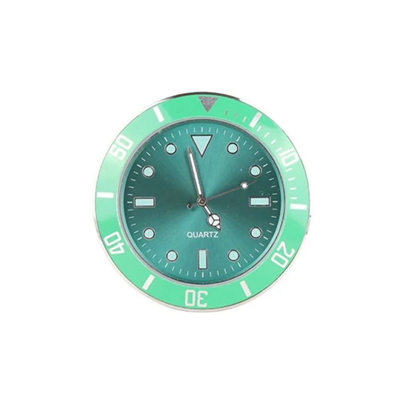 Автомобильные часы Мини автомобили Внутренний воздушный выход цифровые часы механика кварцевые часы автомобильные аксессуары для укладки подарки - Цвет: Green