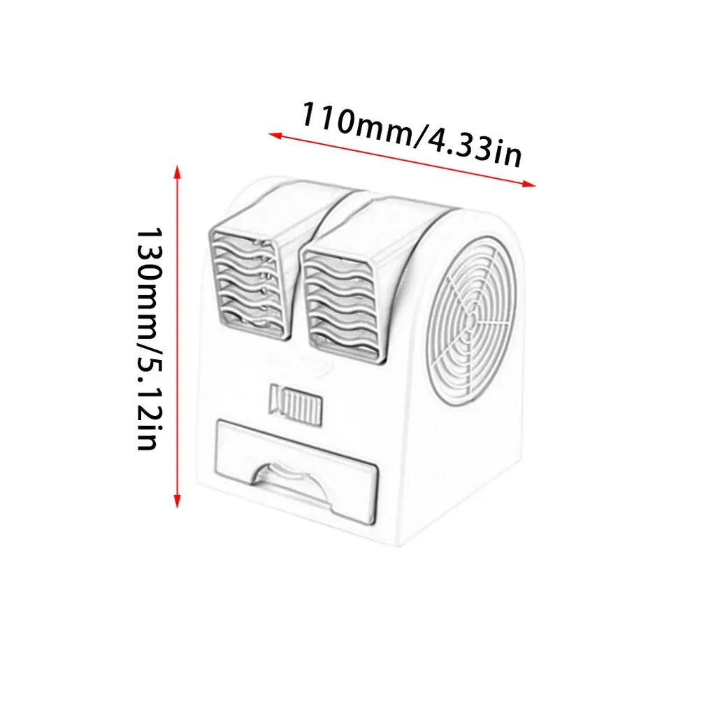 2 порта мини-вентилятор с регулируемыми углами двойной воздушный выход кондиционер вентилятор охлаждения для дома офиса общежития