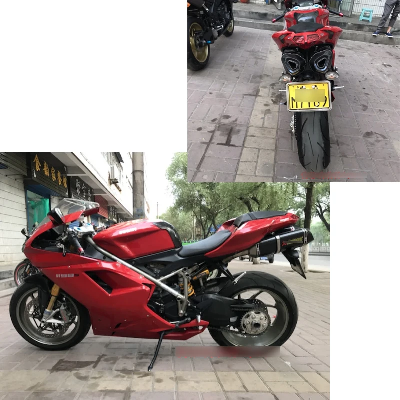 Левый и правый) для поездок на мотоцикле Ducati Monster 696 695 795 1100 выхлопной трубы слипоны в байкерском стиле до середины выхлопной трубы 51 мм хвост выхлопной трубы мотоцикла Escape с DB убийца