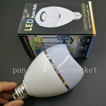 

LED Bluetooth Light Bulb 8W E26 RGB Color Changing Lamp Wireless Speaker Bulb Music Playing Night Light