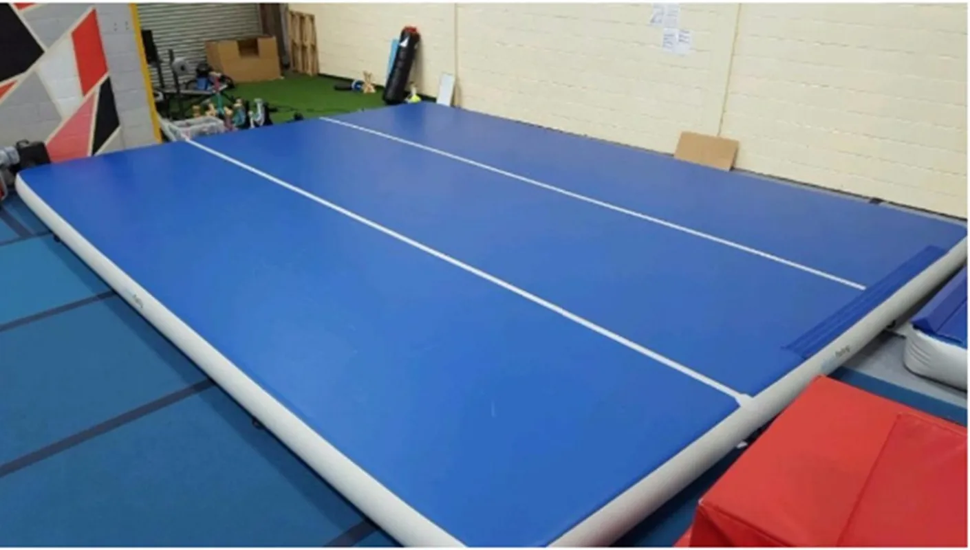8x4x0.2m Air Mat Tumble Track Gymnastics Tumbling Mat Inflatable Gym Mats with Electric Air Pump