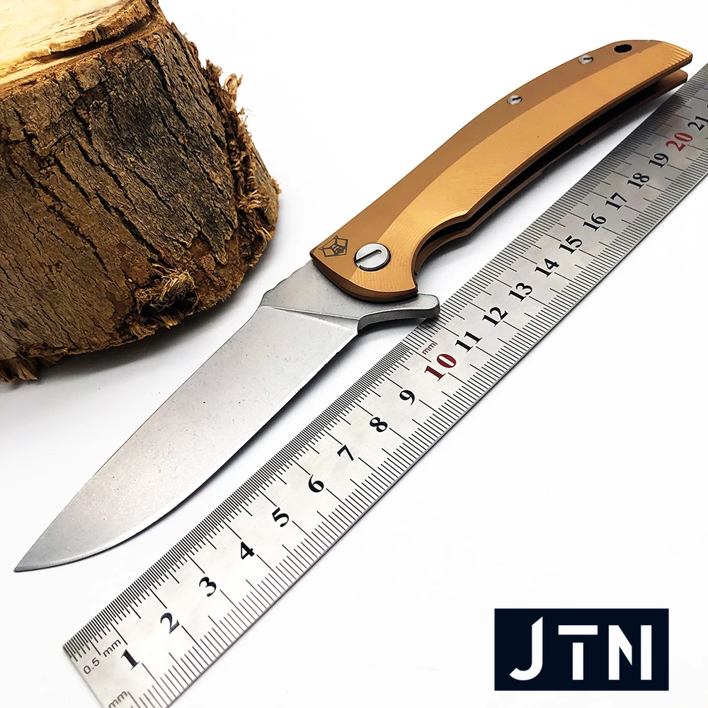 Складной нож JTN Bear с подшипником D2 лезвие стальная ручка для выживания на