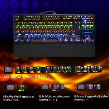

Mechanical Gaming Keyboard with RGB LED Rainbow Backlight Fits For Computer Gaming Keyboard Imitation Mechanical Keyboard Gaming