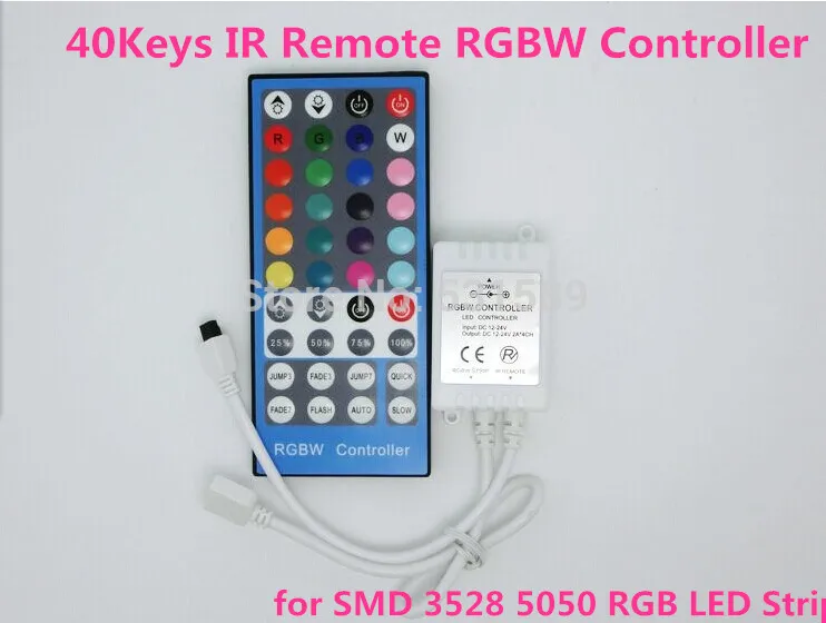 

20PCS DC 12V-24V 6A 40 Key IR Infrared Music Remote Controller Dimmer Sound Control 20 Colors for RGBW LED Strip Light