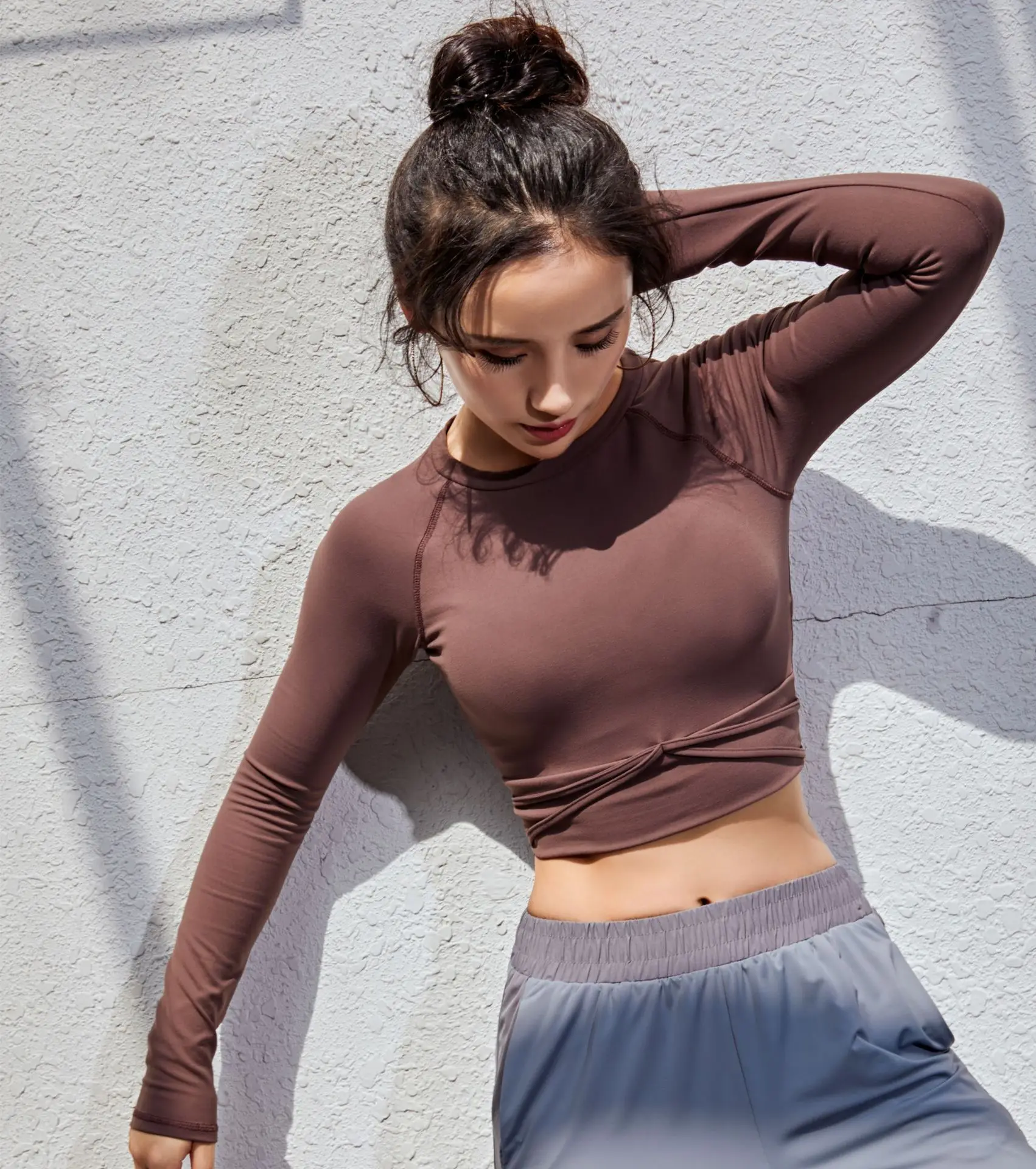 

Fitness Training Quick-Dry Autumn And Winter Slim Fit Quick-Dry Breathable Yoga Fitness Clothing Women's Running Long-sleeved T-