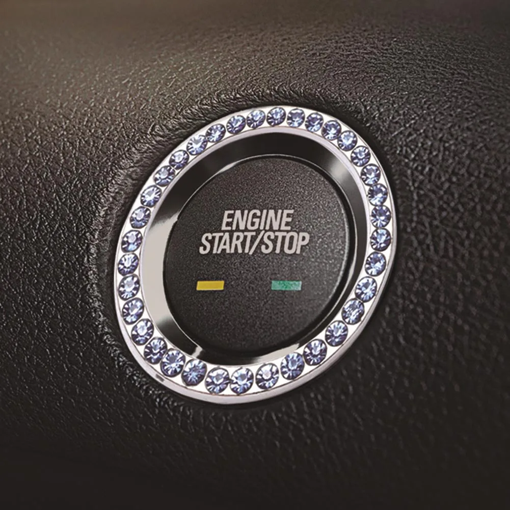 

Start Stop Ring Emblem Sticker Decoration Switch Accessories Covers Car Styling Car Sticker