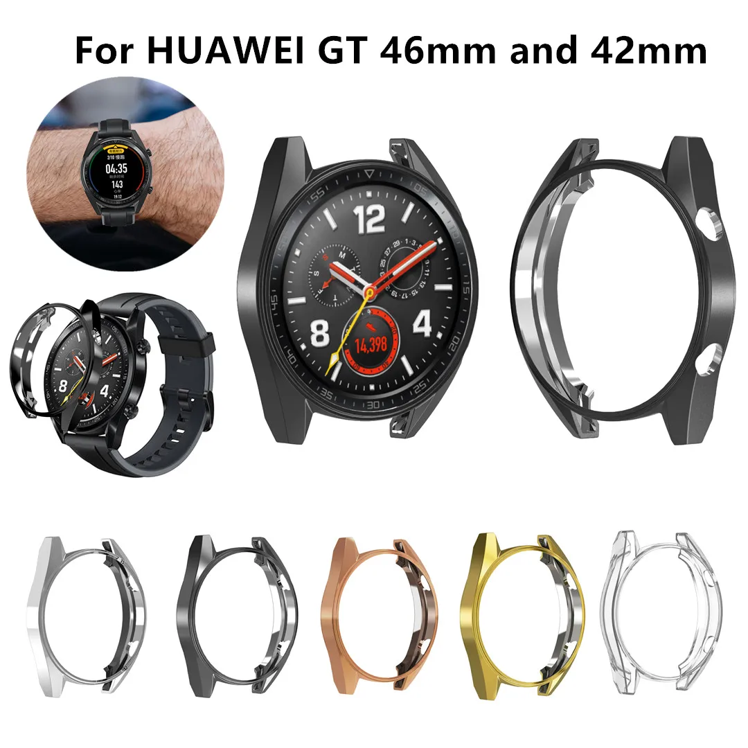 

New Thin TPU Cover Replacement For Huawei Watch GT 46mm Film Frame Shell Case Protec For Smart Watch GT 42mm Protection Case