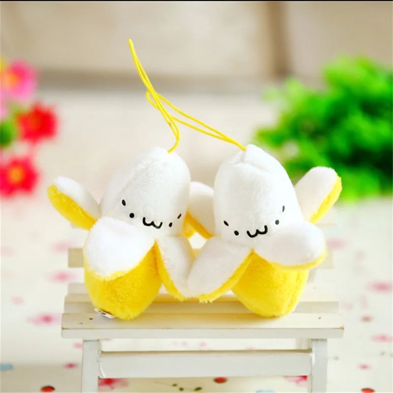 HANDANWEIRAN 1Pcs 7CM mini Cute Banana Plush Toy Cotton Cartoon Doll Pendant stuffed toys for Girl 3