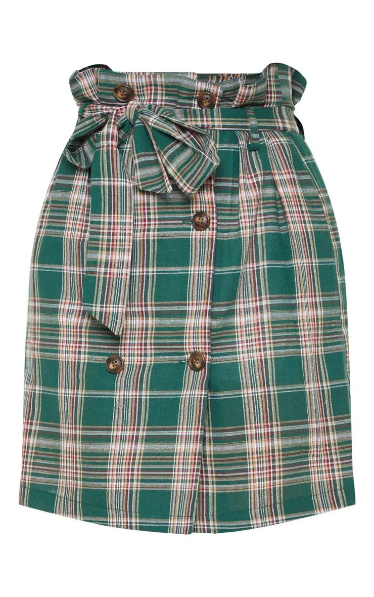 Женская клетчатая облегающая мини-юбка с принтом в стиле панк, готика, мини-юбки, Короткие Зеленые бандажные Harajuku Юбки с ремнем