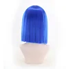 WoodFestival Heat Resistant Synthetic Hair Short Wigs with Bangs Women Straight Red Blue Green White Purple Pink Brown Black Bob ► Photo 2/6