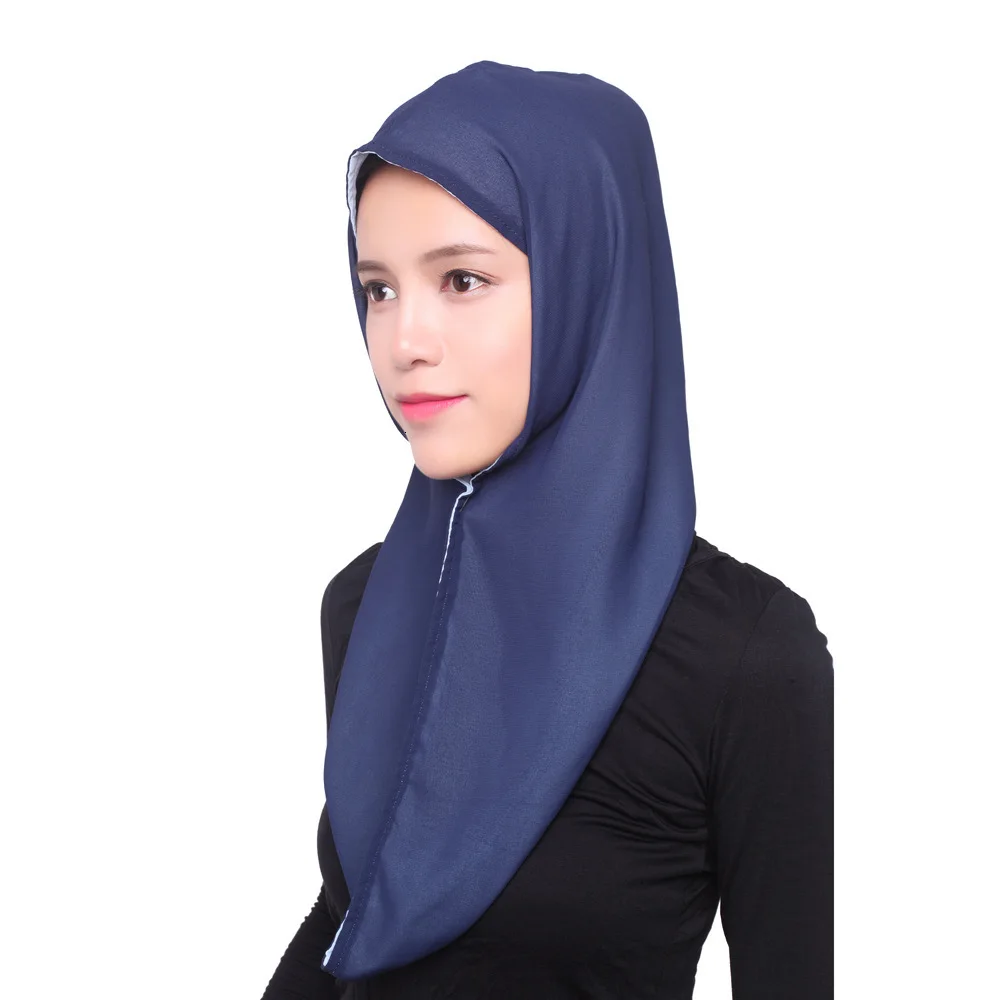Djgrster Новый 6 цветов мусульманин хиджаб исламский женщин хиджаб мусульманский хиджаб Джерси шарф Хиджабах пузырь шифоновые платки плотная
