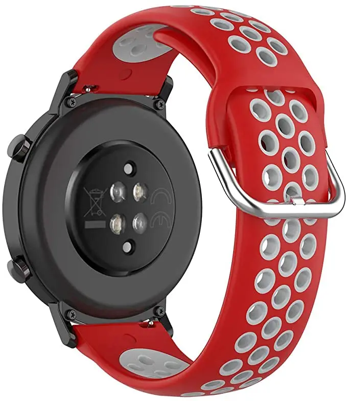 Silicone Smart Watch Strap - Adjustable 20/22mm Band for Enhanced Comfort and Style