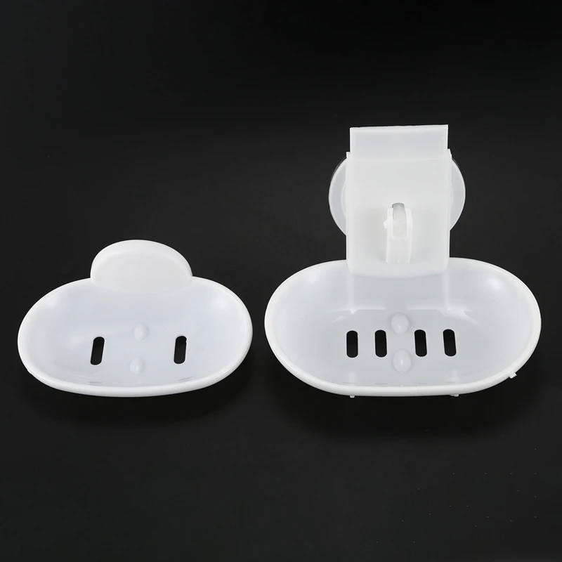 Двойной мыльница сильная присоска мыльница поддон для душа Ванная комната(белый