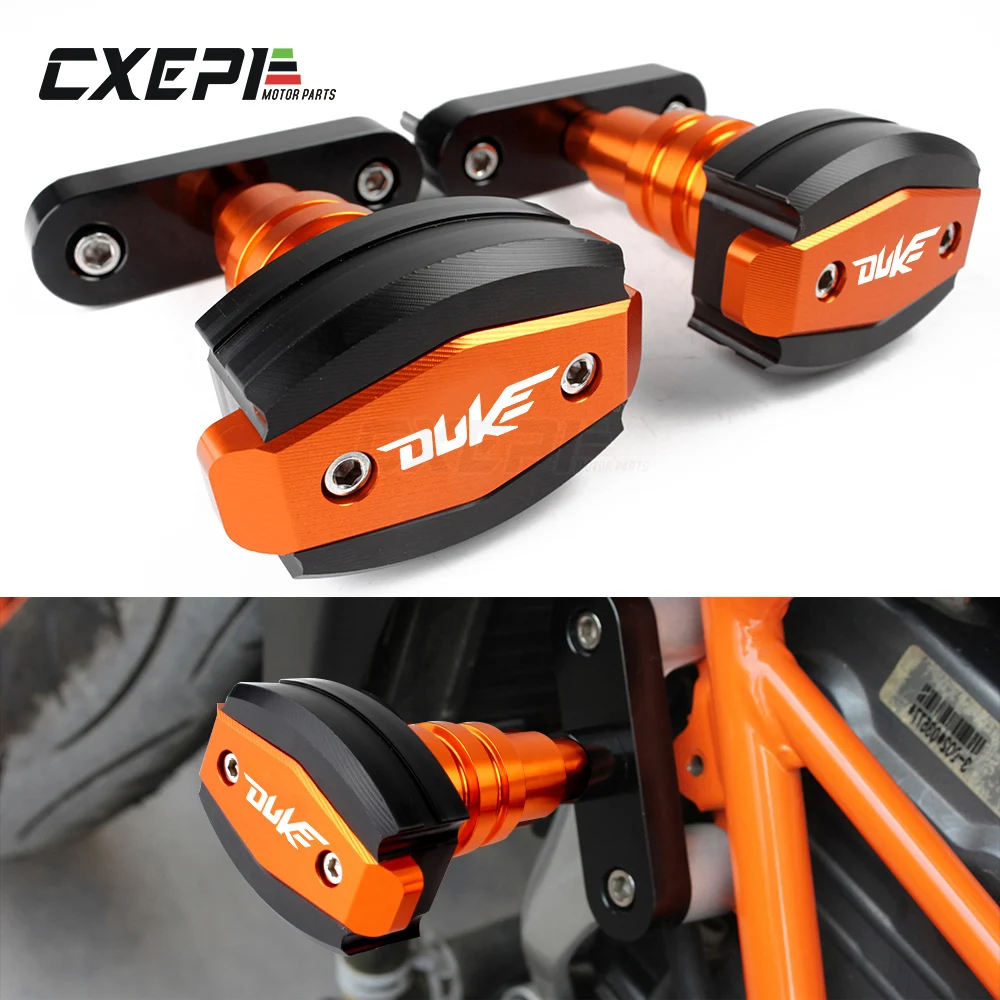For KTM Duke 390 DUKE 250 200 125 Motorcycle CNC Aluminum Motorcycle Falling Protection Left and Right Frame Sliders Protector